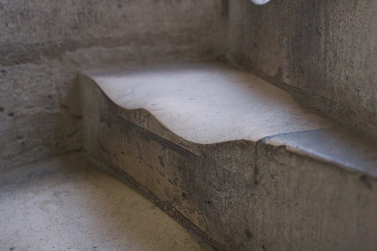 Climbing the steps at Notre Dame de Paris, the results of repetition are seen in stone.. 